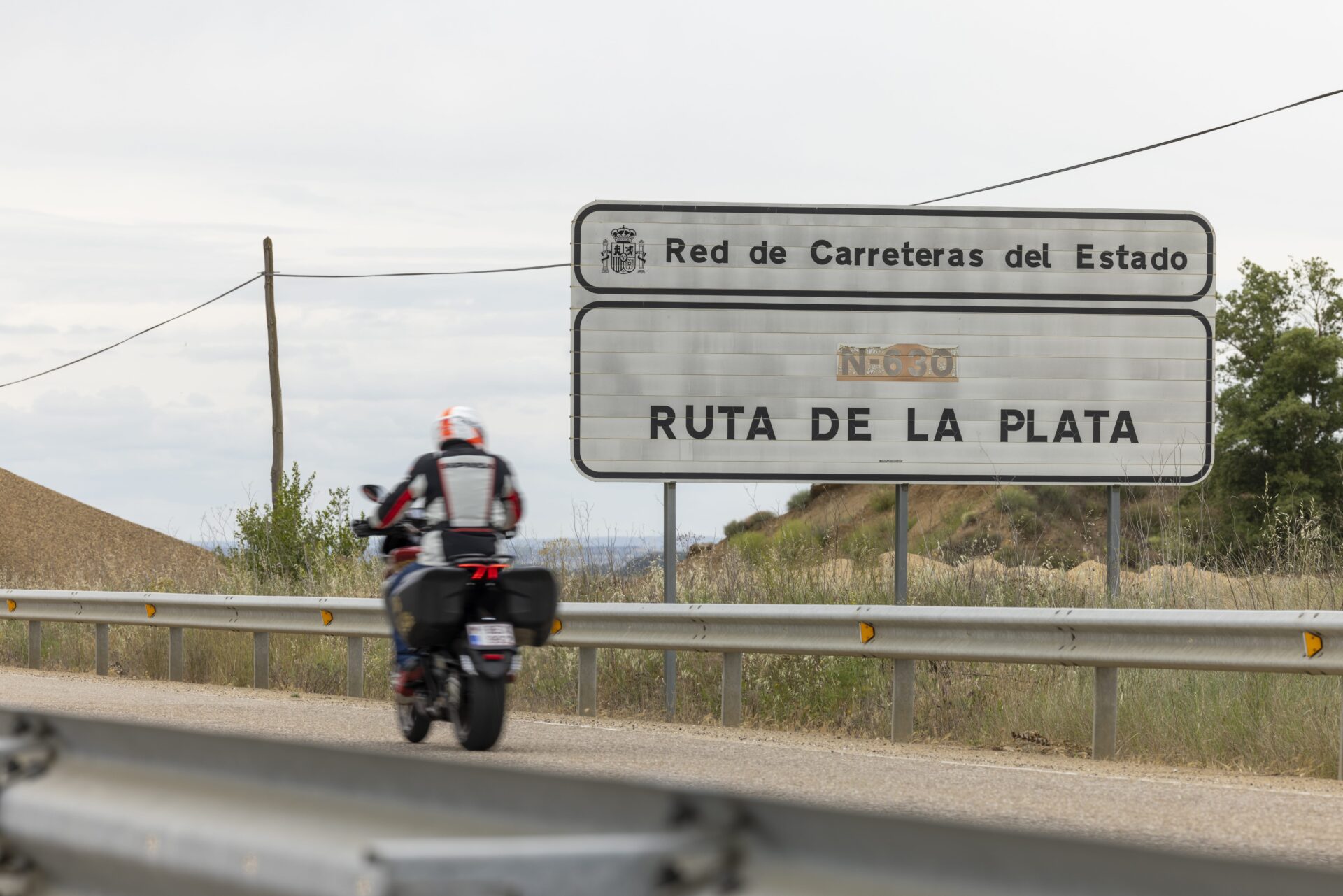 Motorrijder in Spanje