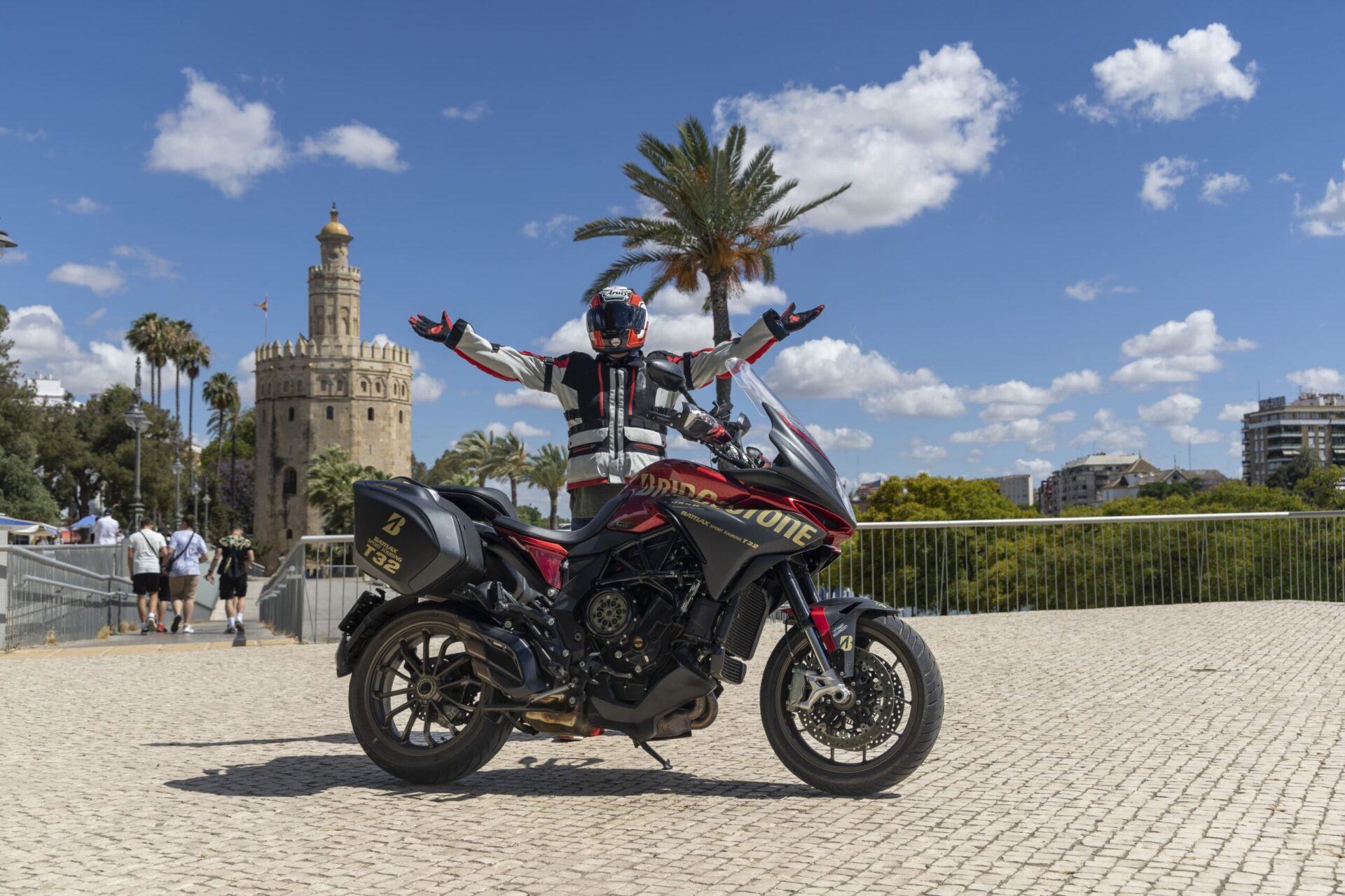Motorradfahrer in Spanien