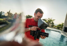 Behind the lens with Alban: capturing motorcycling for Bridgestone Alban, Bridgestone videographer, filming motorcycle action at a press event with a professional camera rig.
